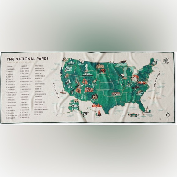 Nomadix Other - Nomadix Original Towel: 59 Parks US Map